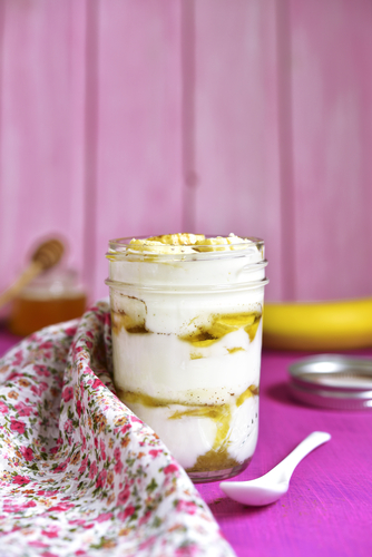 Przepis na Jogurt z bananem i miodem